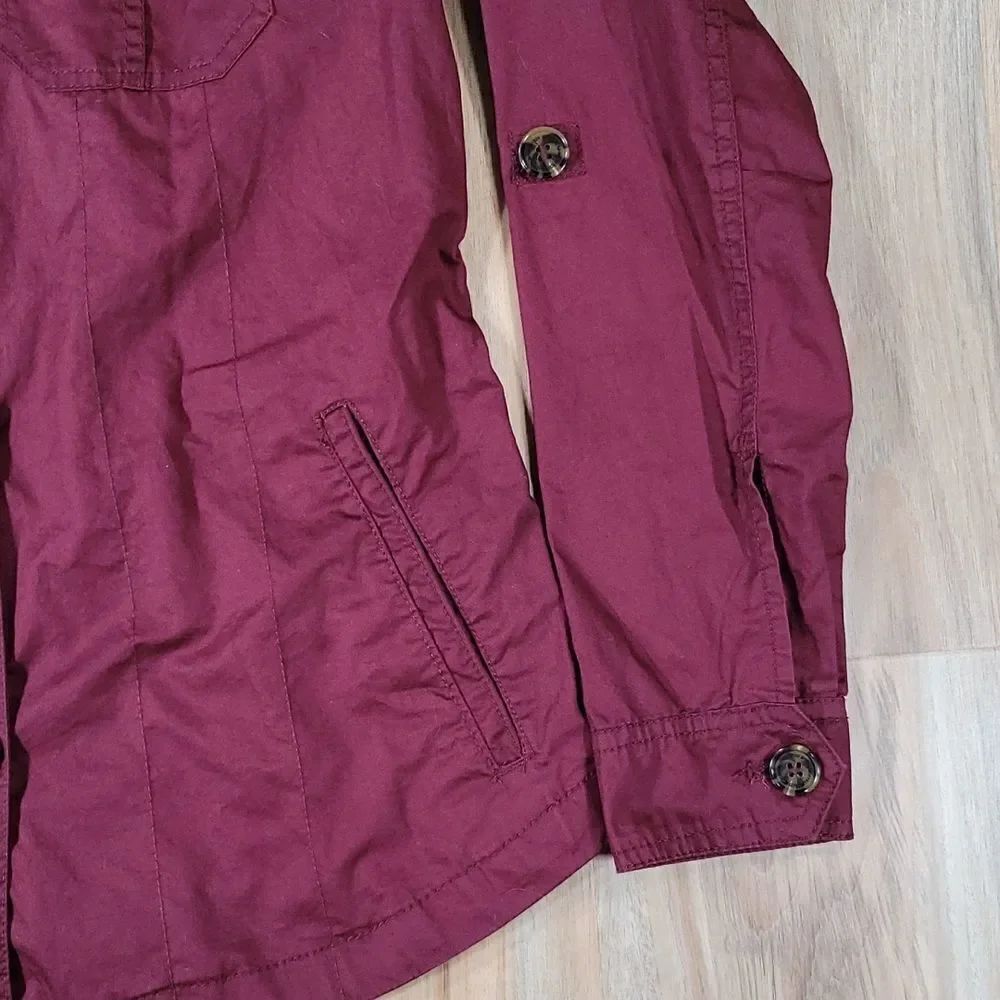 🔹️Buffalo David Bitton Raspberry Lightweight Zipper Utility Jacket Small - Picture 6 of 12